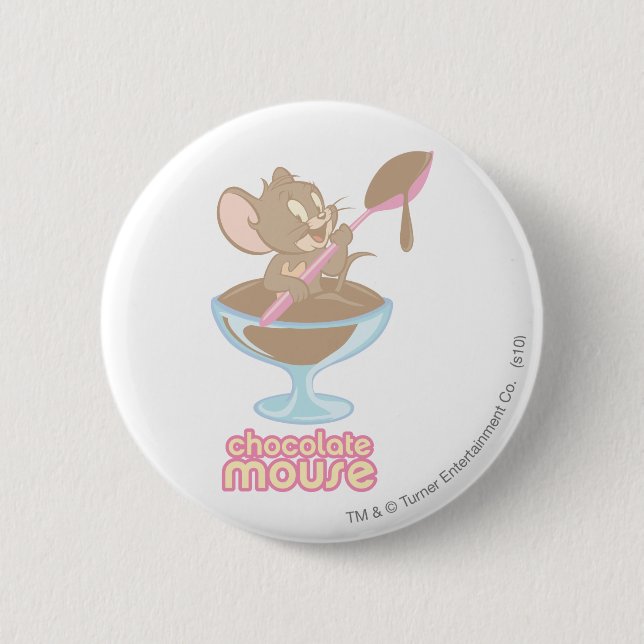 Jerry Chocolate Mouse Button (Front)