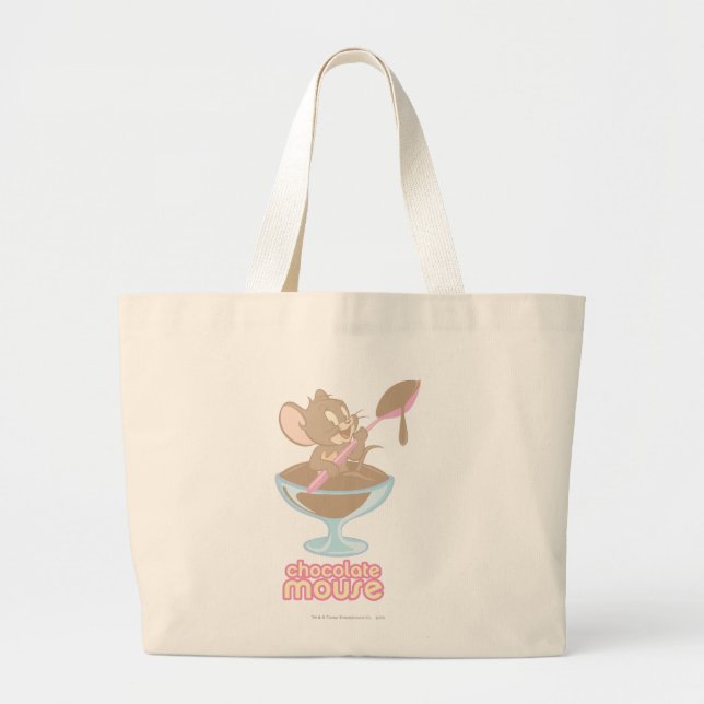 Jerry Chocolate Mouse Large Tote Bag (Front)