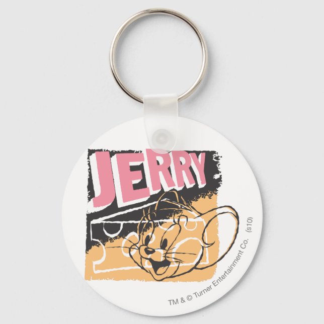Jerry Face on Cheese Keychain (Front)