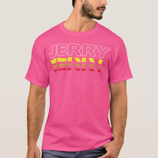 Jerry First Name Funny Vintage Sunset Jerry gift T-Shirt