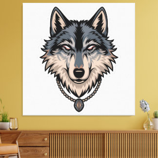 Jerry Garcia wolf  Canvas Print