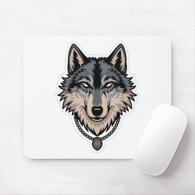 Jerry Garcia wolf  Mouse Pad (With Mouse)