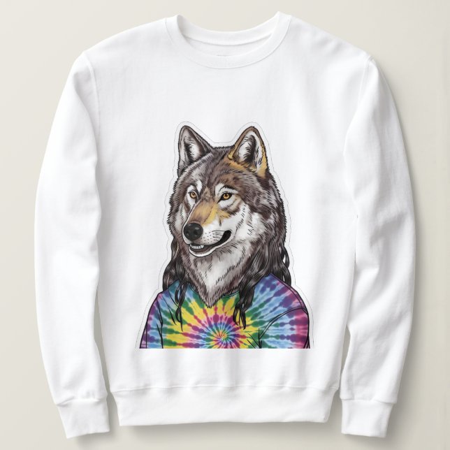 Jerry Garcia wolf  Sweatshirt (Design Front)
