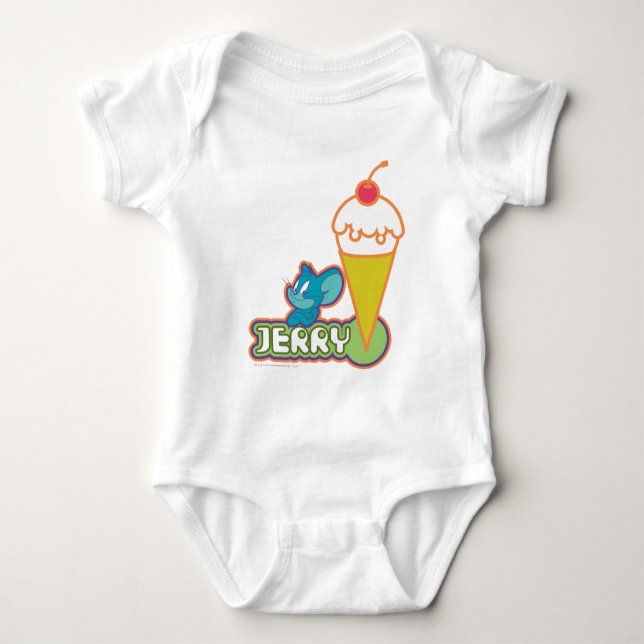 Jerry Ice Cream Baby Bodysuit (Front)