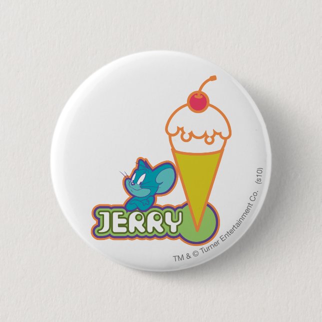 Jerry Ice Cream Button (Front)