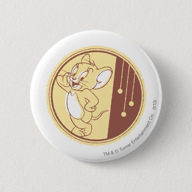 Jerry In Circle Button (Front)