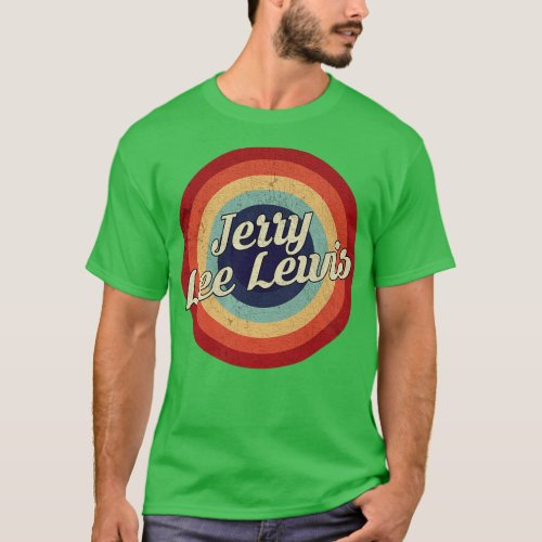 Jerry Lee Lewis _ Retro Circle Vintage T_Shirt