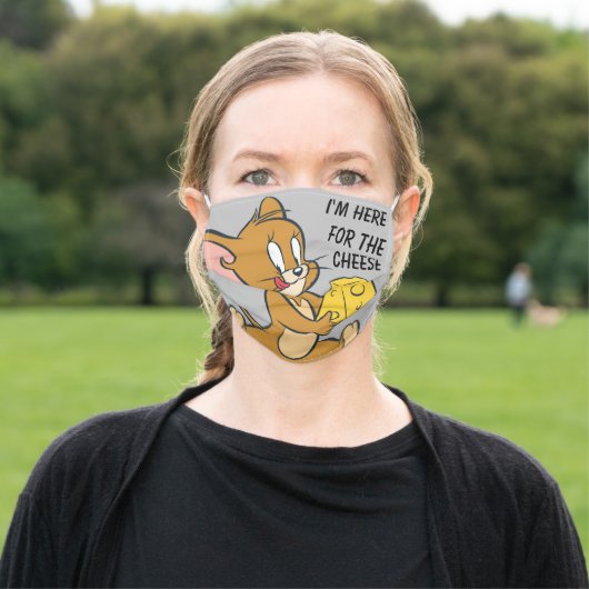 Jerry Likes His Cheese Adult Cloth Face Mask (Outside)