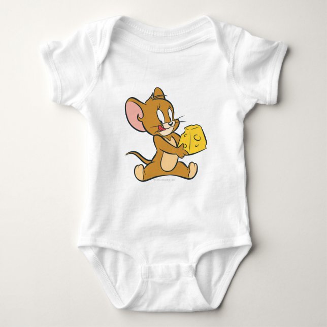 Jerry Likes His Cheese Baby Bodysuit (Front)