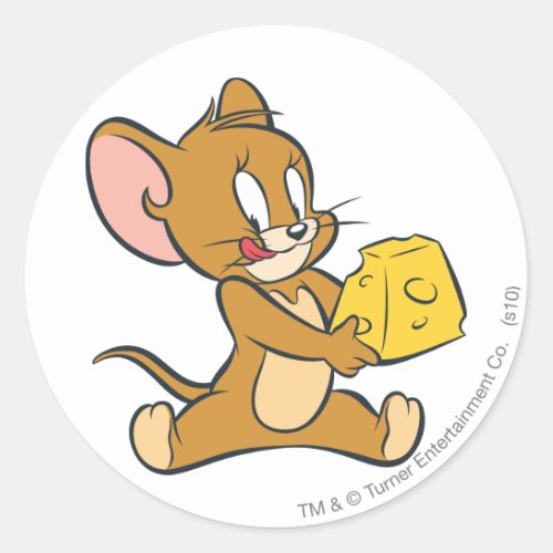 Jerry Likes His Cheese Classic Round Sticker