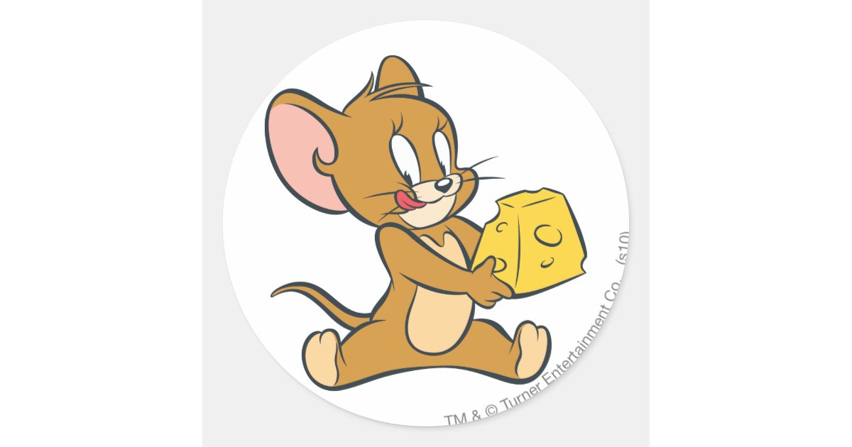 Jerry Likes His Cheese Classic Round Sticker Zazzle