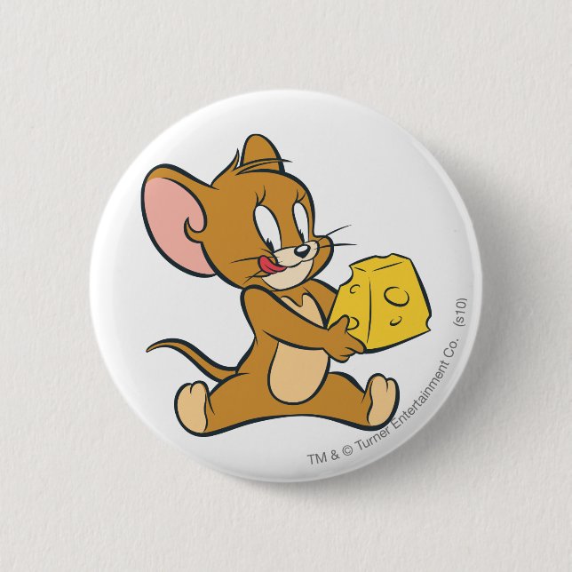 Jerry Likes His Cheese Pinback Button (Front)
