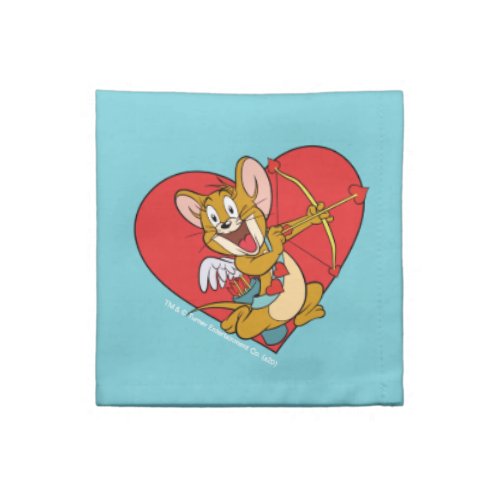 Jerry Mouse Dressed as Valentine Cupid Cloth Napkin