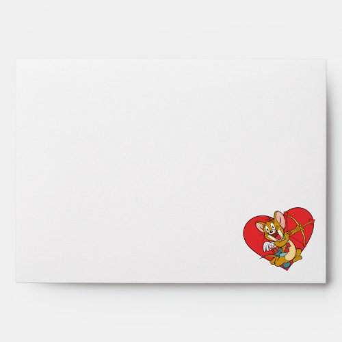 Jerry Mouse Dressed as Valentine Cupid Envelope