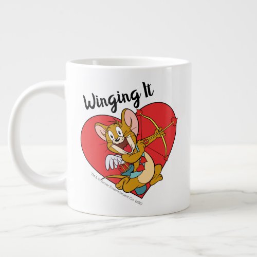 Jerry Mouse Dressed as Valentine Cupid Giant Coffee Mug