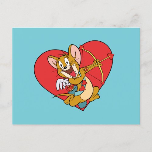 Jerry Mouse Dressed as Valentine Cupid Holiday Postcard