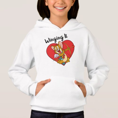 Jerry Mouse Dressed as Valentine Cupid Hoodie