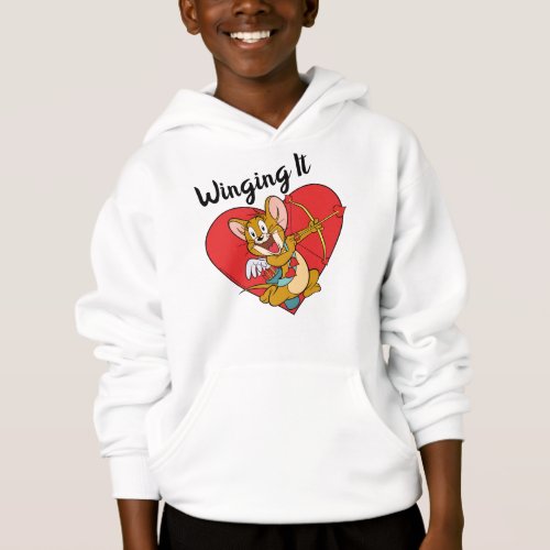 Jerry Mouse Dressed as Valentine Cupid Hoodie