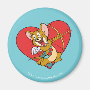 Jerry Mouse Dressed as Valentine Cupid Magnet