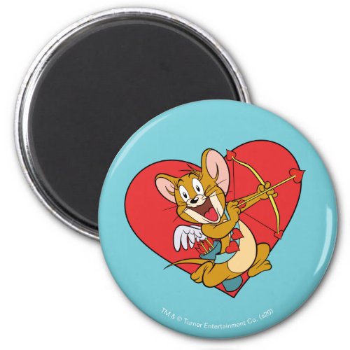 Jerry Mouse Dressed as Valentine Cupid Magnet