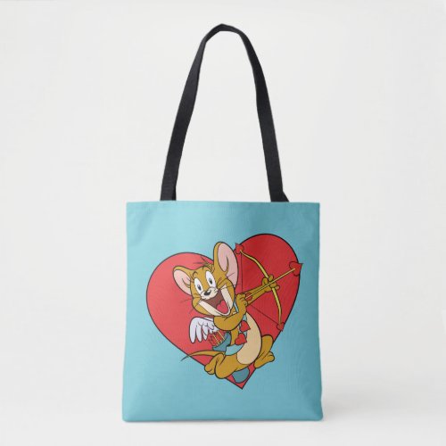 Jerry Mouse Dressed as Valentine Cupid Tote Bag