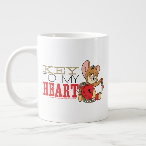 Jerry Mouse Key To My Heart Valentine Giant Coffee Mug
