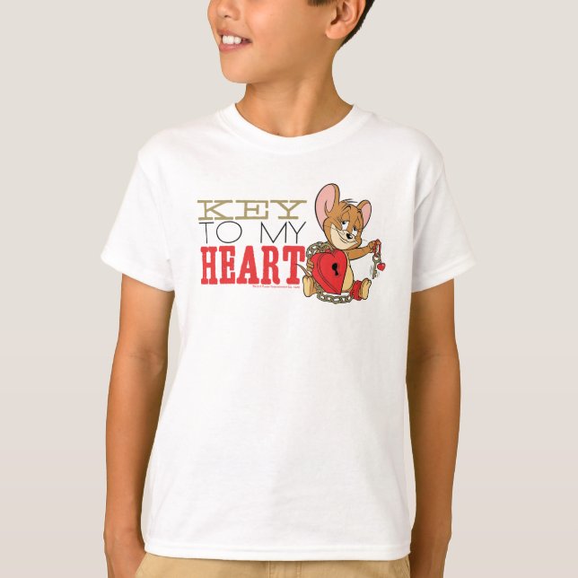 Jerry Mouse "Key To My Heart" Valentine T-Shirt (Front)