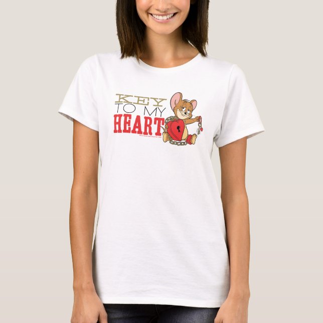 Jerry Mouse "Key To My Heart" Valentine T-Shirt (Front)