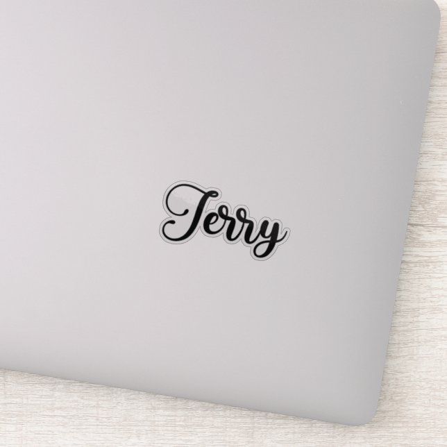 Jerry Name - Handwritten Calligraphy Sticker (Detail)