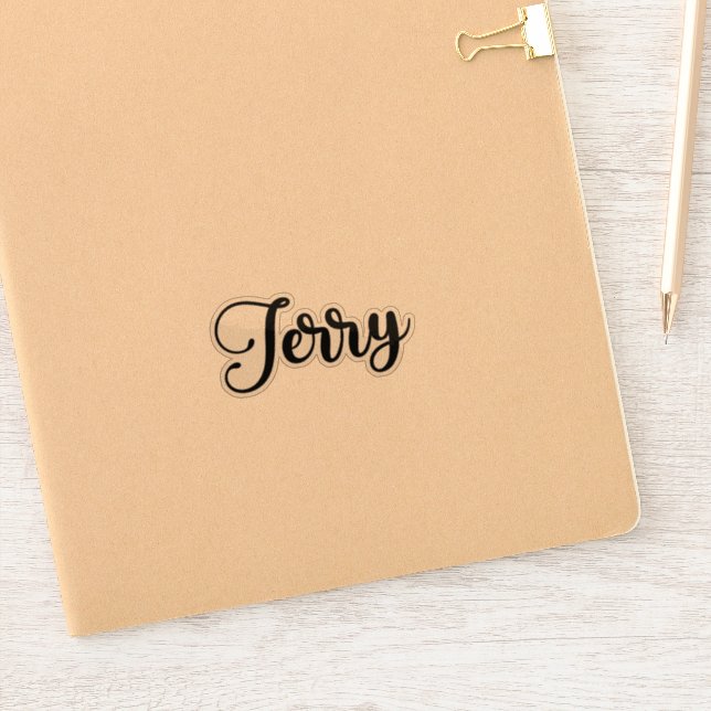 Jerry Name - Handwritten Calligraphy Sticker | Zazzle