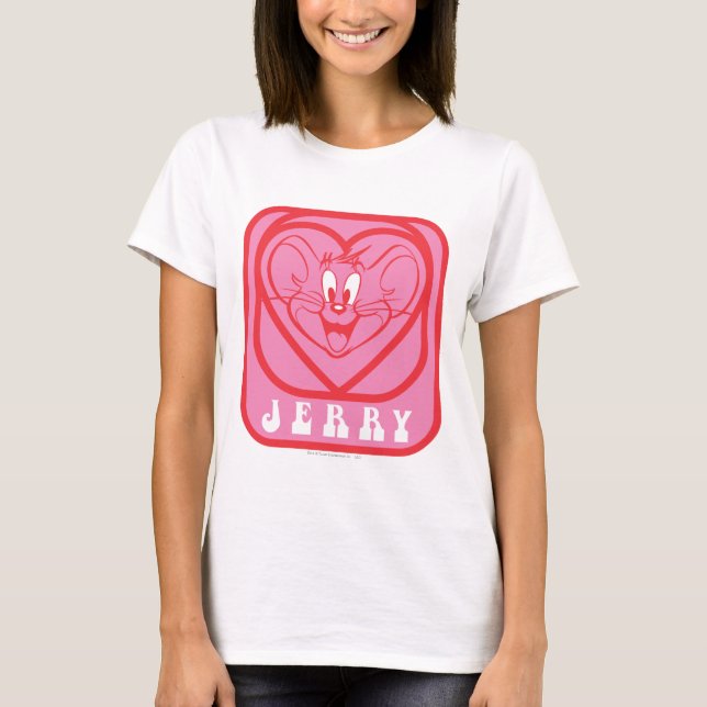 Jerry Pink Hearts T-Shirt (Front)