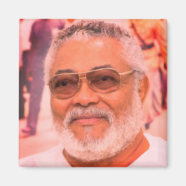 Jerry Rawlings, J.J. Rawlings, President of Ghana Magnet (Front)
