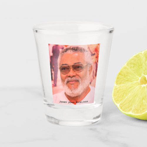 Jerry Rawlings JJ Rawlings President of Ghana Shot Glass