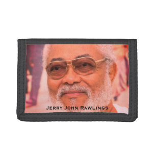 Jerry Rawlings, J.J. Rawlings, President of Ghana Tri-fold Wallet