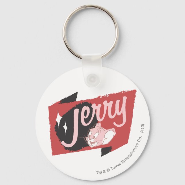 Jerry Red and Black Logo Keychain (Front)