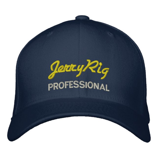 Jerry Rig Professional Embroidered Baseball Cap (Front)