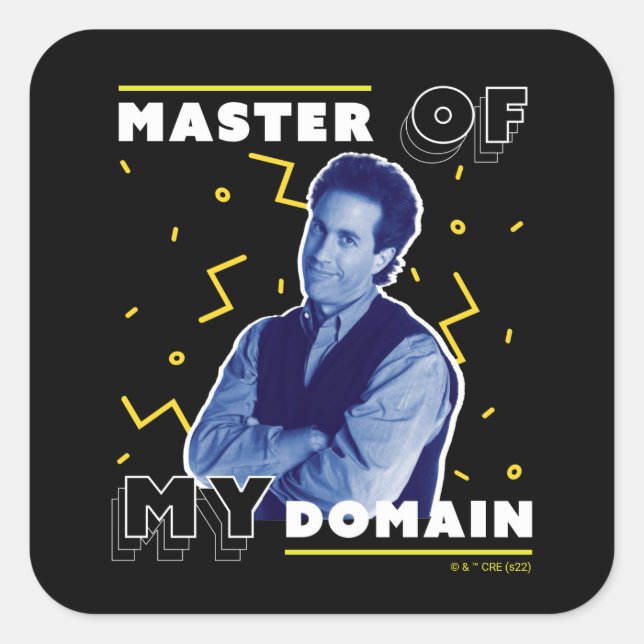Jerry Seinfeld | Master of My Domain Square Sticker (Front)