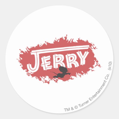 Jerry Silhouette Logo Classic Round Sticker