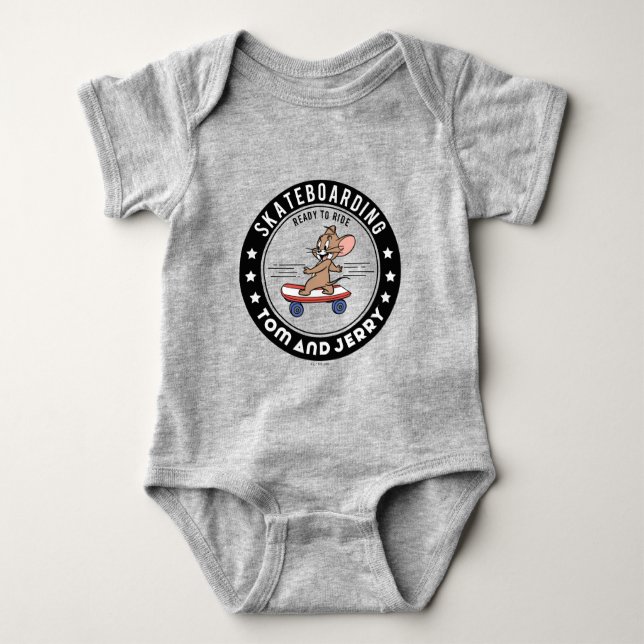 Jerry Skateboarding - Ready To Ride Baby Bodysuit (Front)