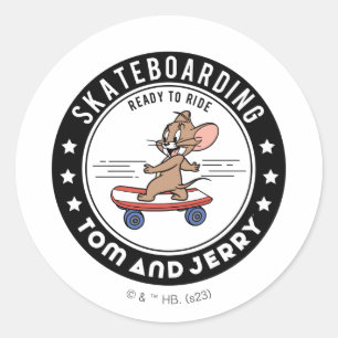 Jerry Skateboarding - Ready To Ride Classic Round Sticker