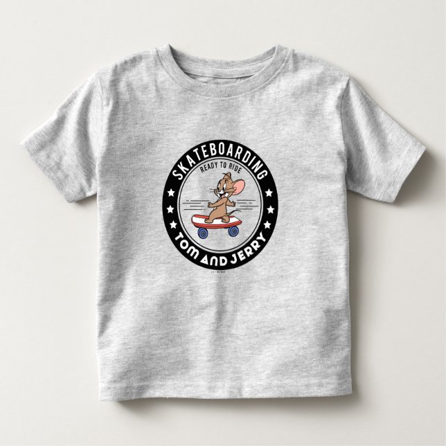 Jerry Skateboarding - Ready To Ride Toddler T-shirt (Front)