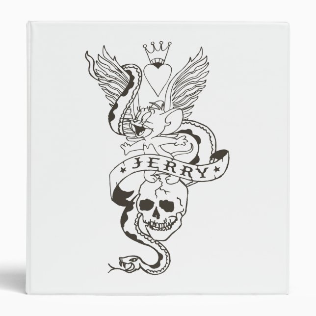 Jerry Twisted Tattoo 1 3 Ring Binder (Front)