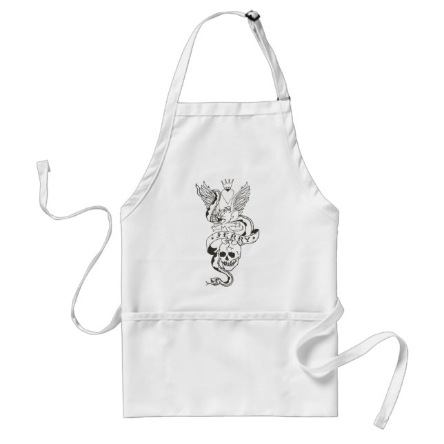 Jerry Twisted Tattoo 1 Adult Apron (Front)