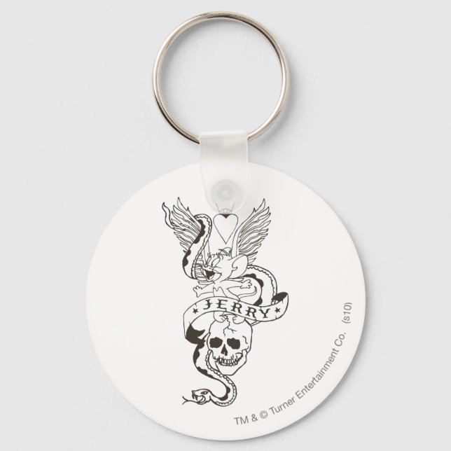 Jerry Twisted Tattoo 1 Keychain (Front)