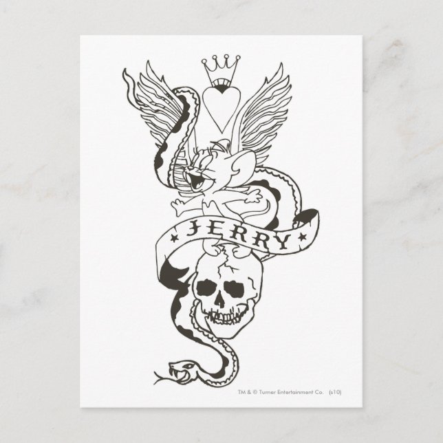 Jerry Twisted Tattoo 1 Postcard (Front)
