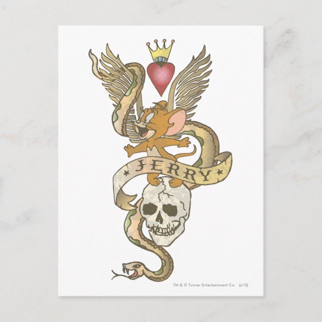 Jerry Twisted Tattoo 2 Postcard (Front)