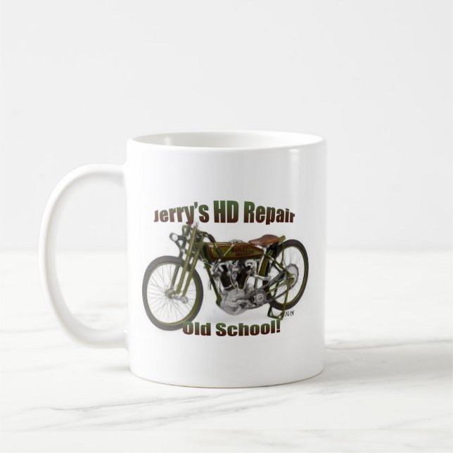 Jerry's HD Repair Coffee Mug, Old School! Mug (Left)