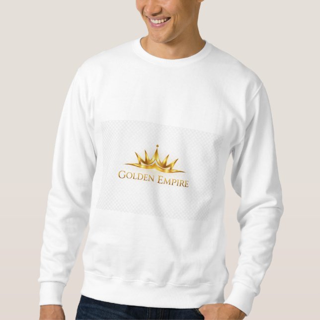 Jersey blanco de arreglar con diseño dorado. sweatshirt (Front)