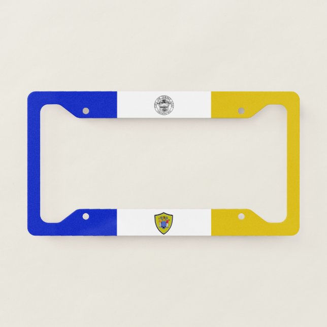 Jersey City (New Jersey) city flag   License Plate Frame (Front)