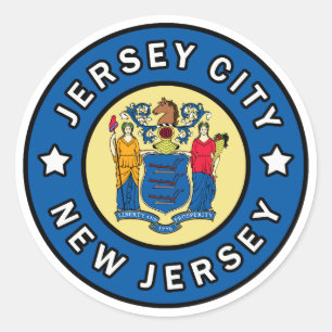Jersey City New Jersey Classic Round Sticker